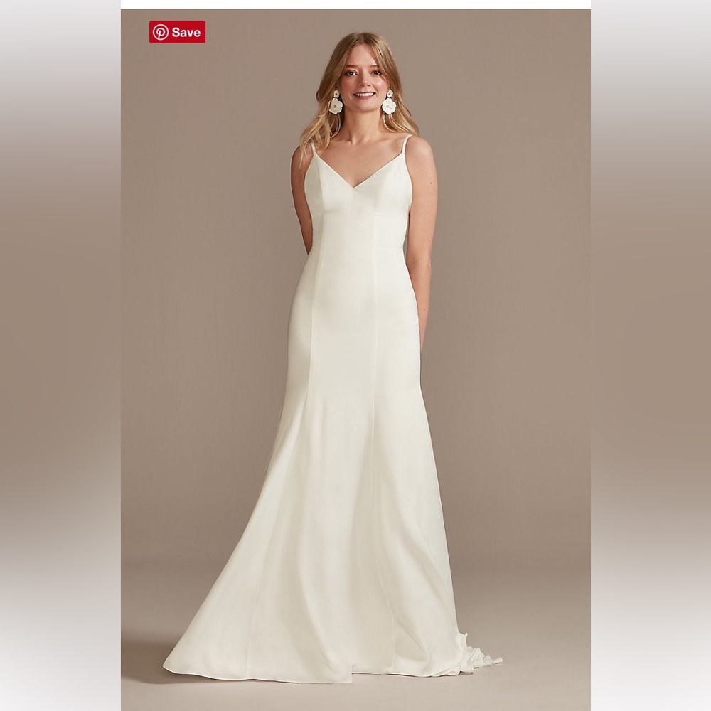 David’s Bridal crepe satin slip dress